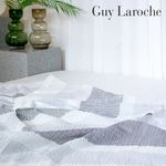 Guy Laroche Ultra-Lightweight Seersucker Summer Throw | Single-Layer Cooling Sheet | Stripe Pattern _ Made in Korea